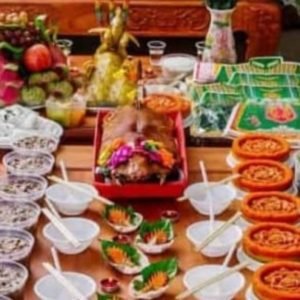 Mâm cúng đầy tháng