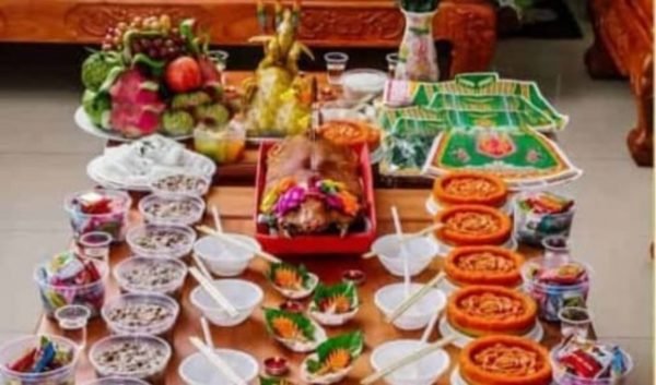 Mâm cúng đầy tháng